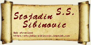 Stojadin Sibinović vizit kartica